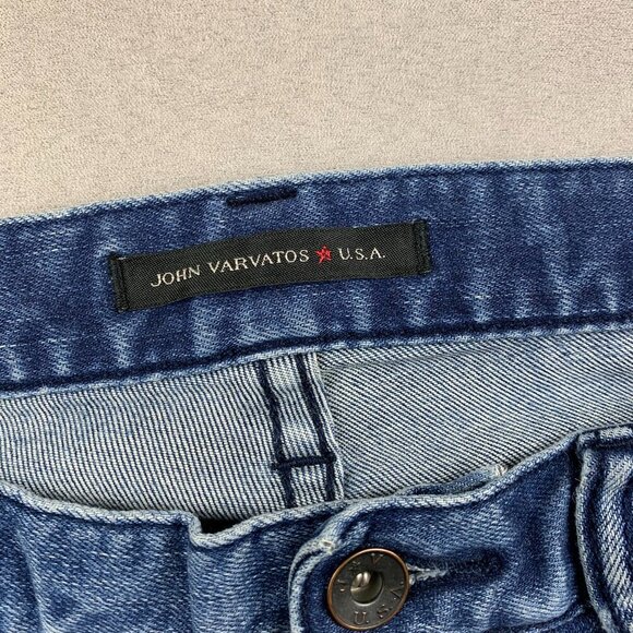 John Varvatos USA Mens Pants 30 Blue Jeans Wight Skinny Cotton Stretch 30x32 - Picture 5 of 14